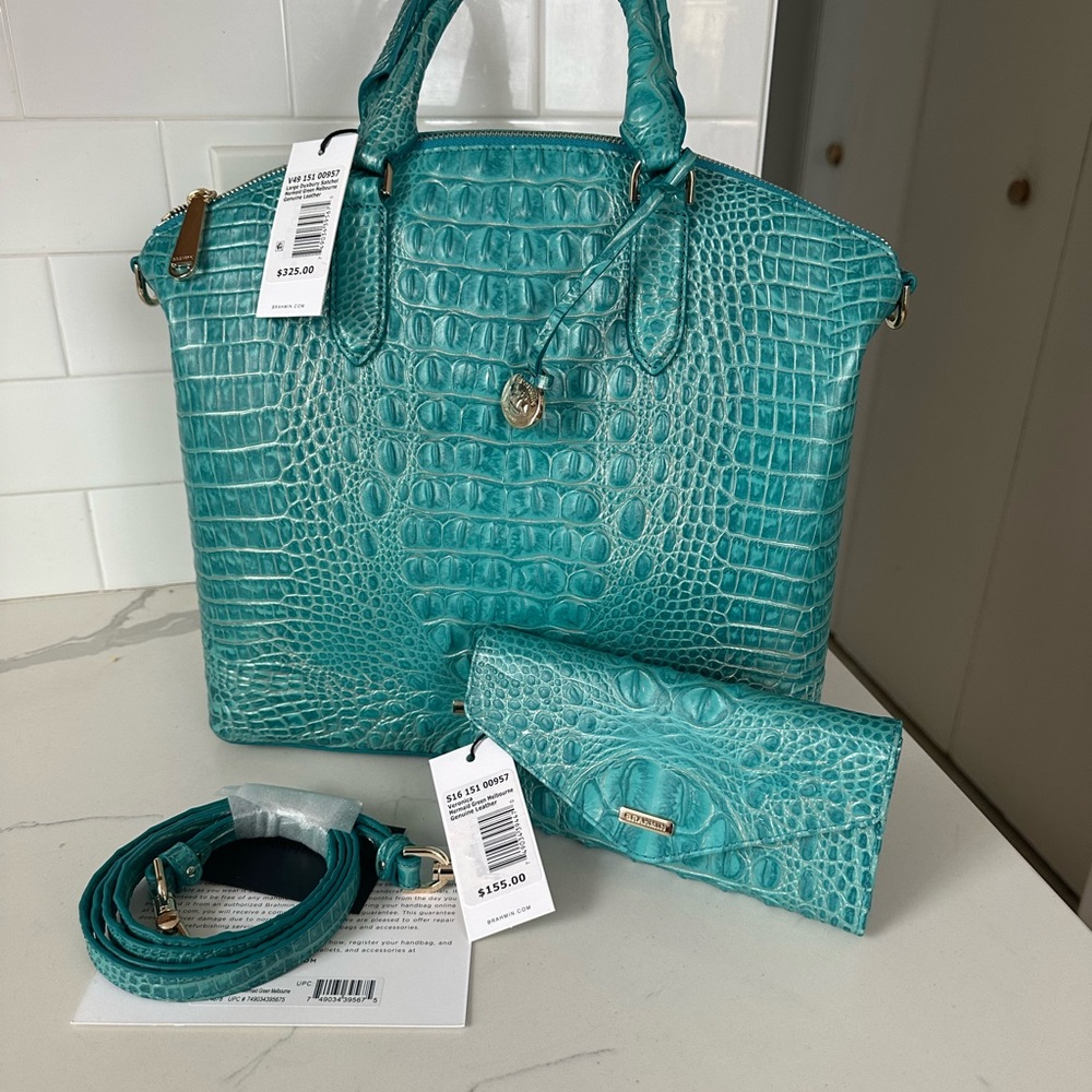 Brahmin Large dux and Veronica  wallet in mermaid green Melbourne